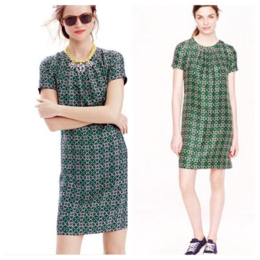 j crew medallion paisley dress silk 2